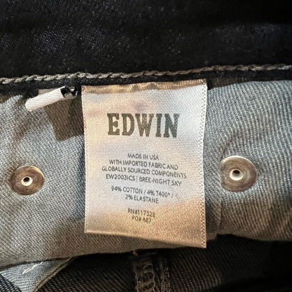 EDWIN Anthropologie Raw Ankle Hem Straight Leg Womens Jeans Size 27 - Picture 10 of 10